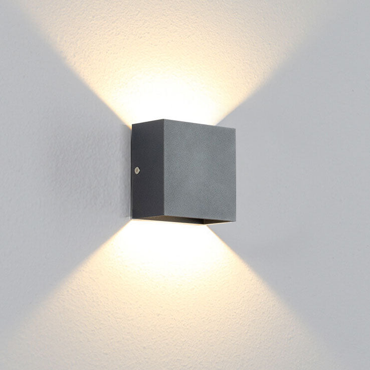 Modern Minimalist Square Aluminum LED Wall Sconce Lamp - Sleek Design, Energy Efficient, Indoor & Outdoor Lighting