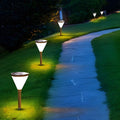 Eco-Friendly Cone Solar Path Light - Modern LED Outdoor Luminaire for Gardens