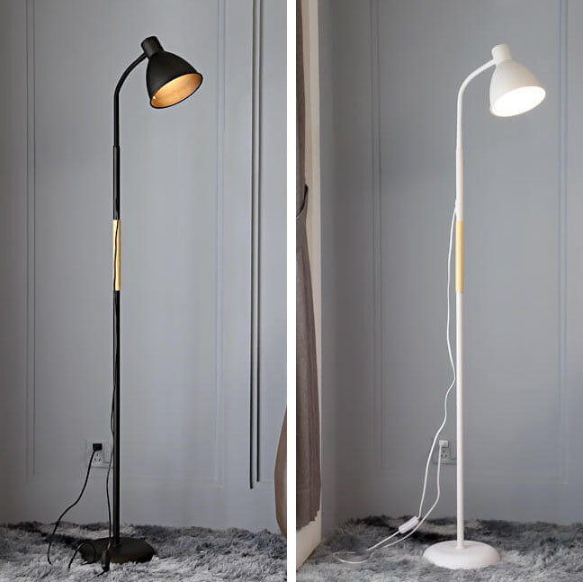 Modern Minimalist Iron Cone Floor Lamp - 1-Light Standing Lamp for Living Room & Bedroom