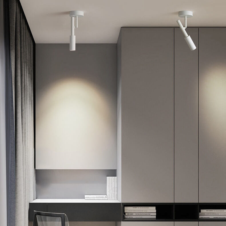 Modern Minimalist LED Spotlight Semi-Flush Mount Ceiling Light for Living Room