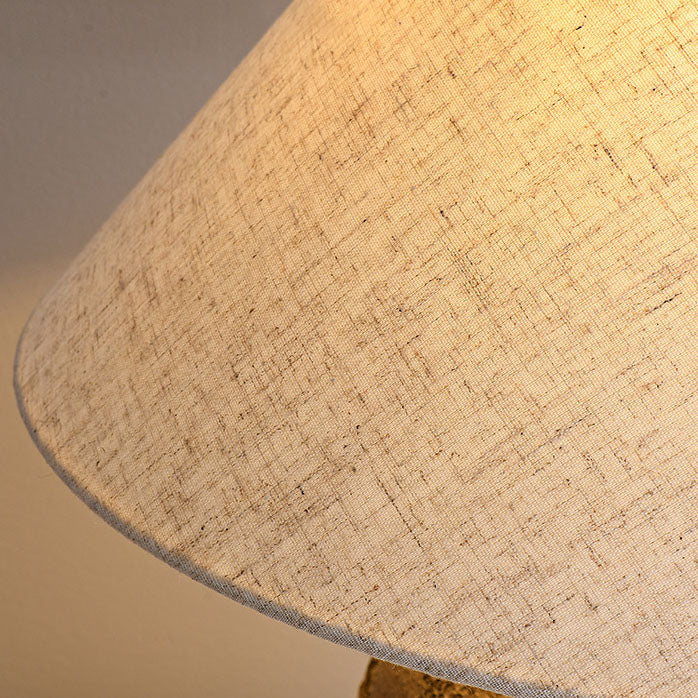 Modern Shabby Chic Cone Fabric Ceramic Jar Table Lamp - 1-Light for Bedroom