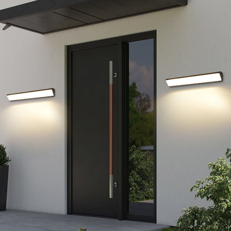 Modern Minimalist Waterproof LED Wall Sconce - Outdoor Aluminum Acrylic Long Bar Lamp