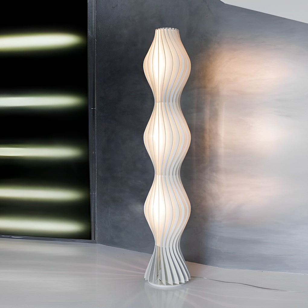 Modern Coastal LED Wavy Floor Lamp - Stylish Lighting for Beach-Inspired Decor