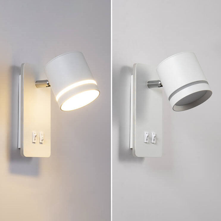 Contemporary Nordic Iron Square Spotlight LED Wall Sconce for Living Room & Bedroom