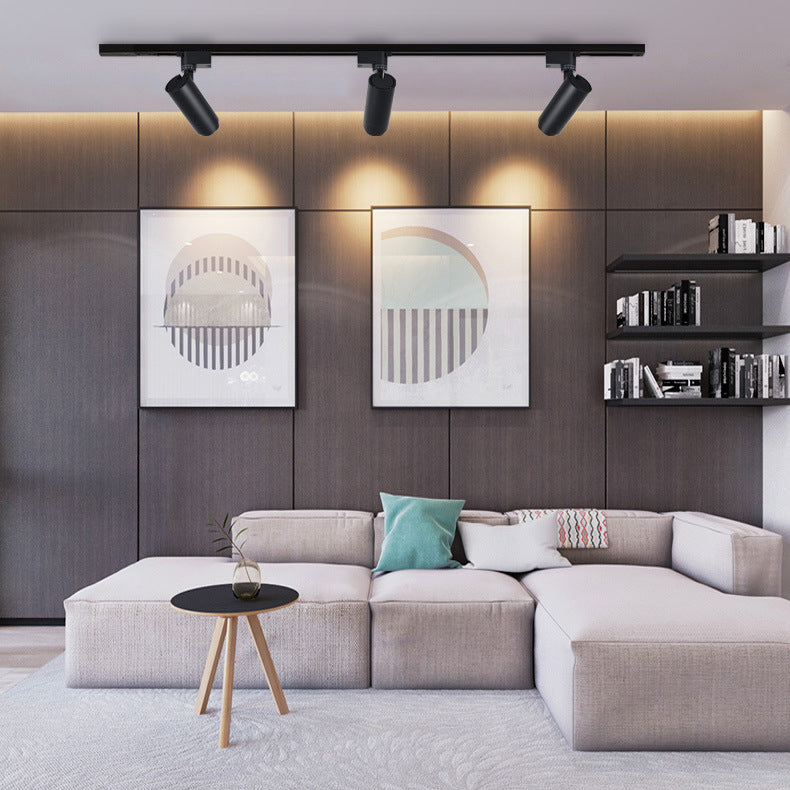 Modern Minimalist Adjustable Dimmable LED Track Lighting - 3/4/5 Light Spotlight Flush Mount for Living Room