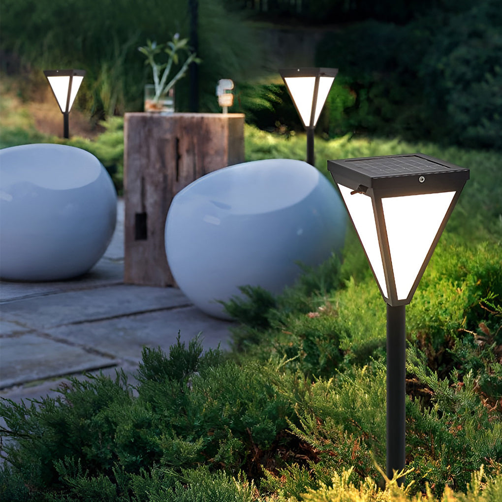 Sleek Solar LED 2.6W Waterproof Pathway Post Light - Outdoor Solar Lighting for Gardens and Walkways
