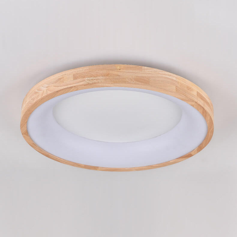 Nordic Minimalist Log Round LED Flush Mount Ceiling Light