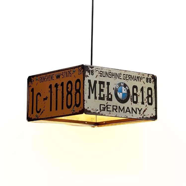Contemporary Industrial Metal Chandelier - 3/5 Light Square Rectangular Design for Living Room