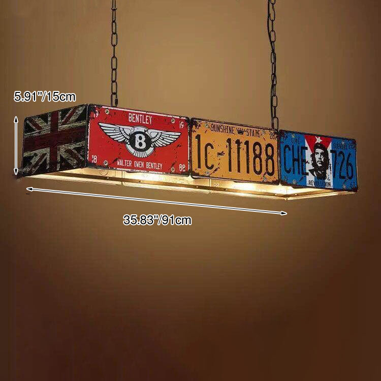 Contemporary Industrial Metal Chandelier - 3/5 Light Square Rectangular Design for Living Room