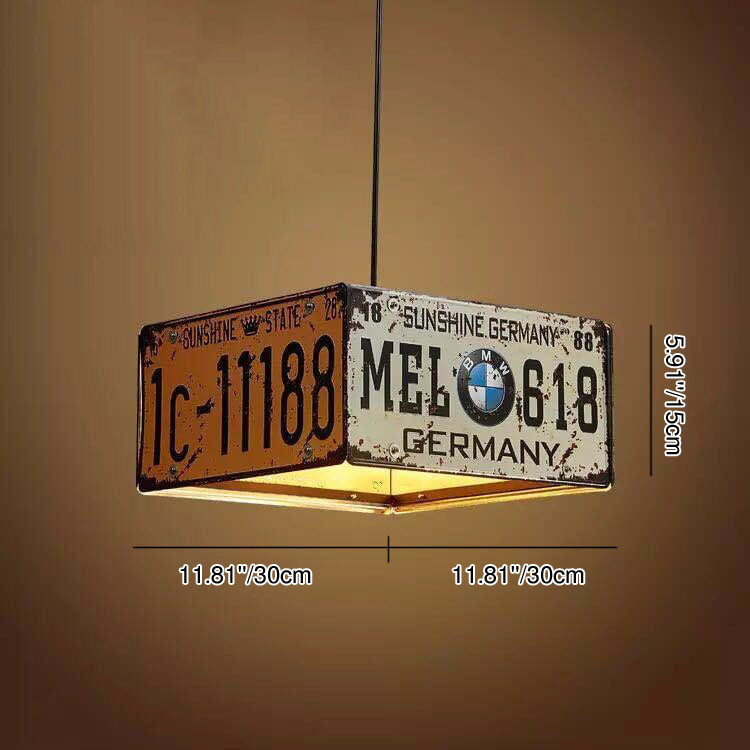Contemporary Industrial Metal Chandelier - 3/5 Light Square Rectangular Design for Living Room