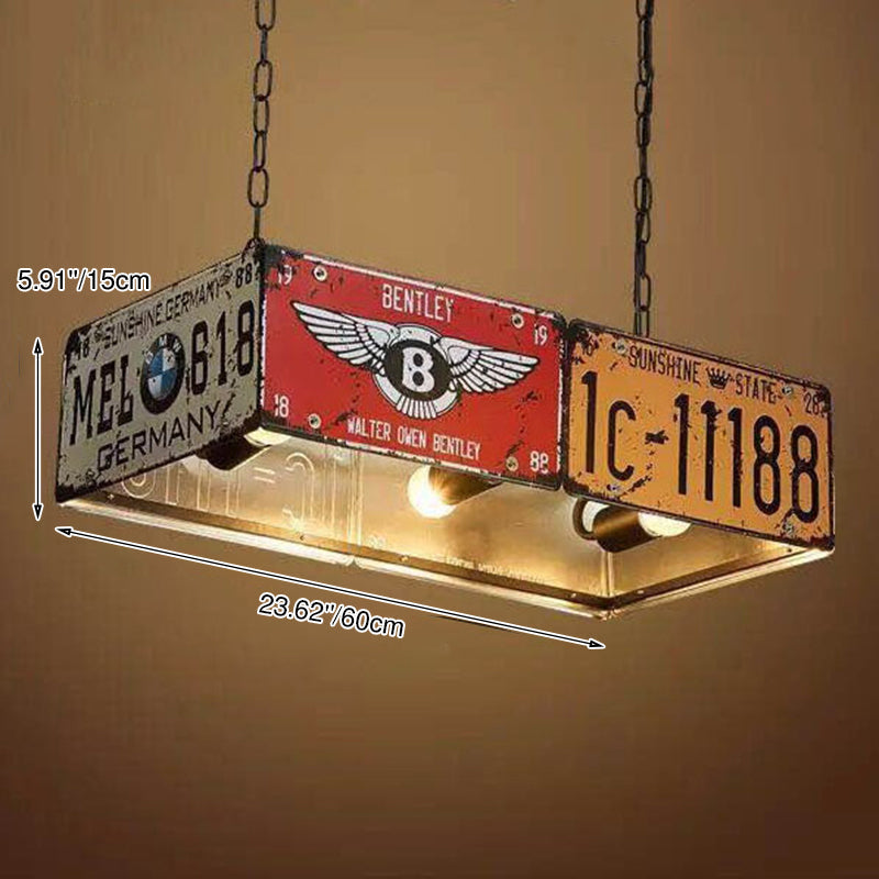 Contemporary Industrial Chandelier Metal 3/5 Light for Living Room