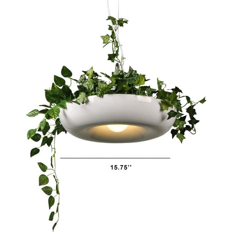 Modern Circle Plant 1-Light Pendant - Refreshing Indoor Lighting Fixture
