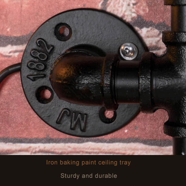 Industrial Maze Pipe 5-Light Wall Sconce Lamp - Vintage Rustic Lighting for Home Decor, Loft, or Bar, Unique Wall Fixture, Modern Industrial Style