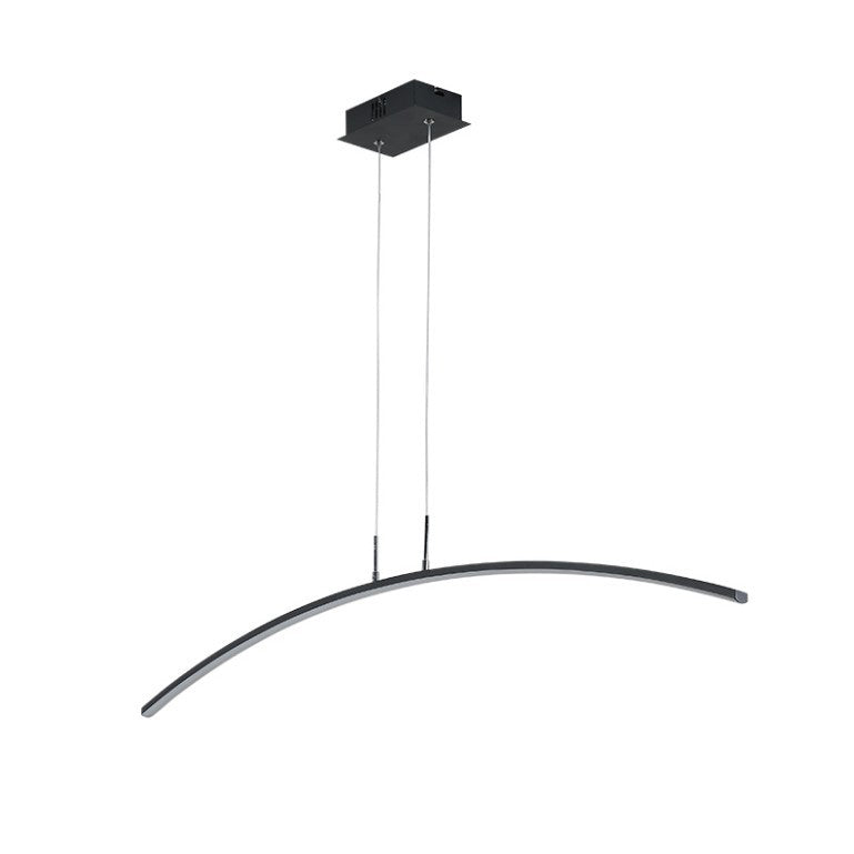 Nordic Minimalist Arch Linear LED Chandelier, Modern Pendant Light, Sleek Design for Dining Room, Energy-Efficient Lighting, Contemporary Home Decor