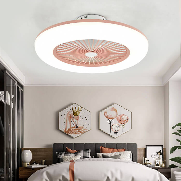 Modern Acrylic Ceiling Fan LED Semi-Flush Mount Lighting