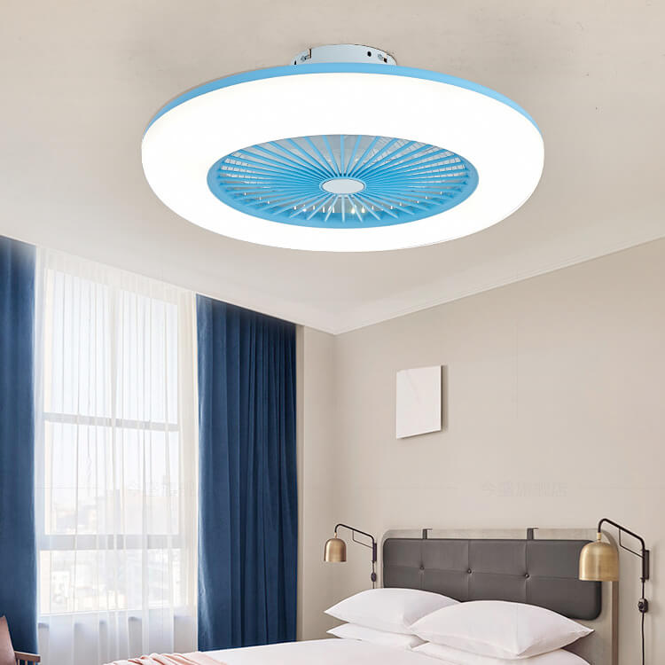 Modern Acrylic Ceiling Fan LED Semi-Flush Mount Lighting