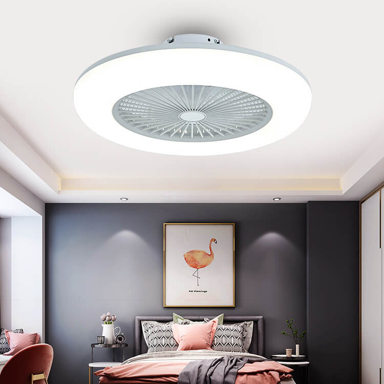 Modern Acrylic Ceiling Fan LED Semi-Flush Mount Lighting