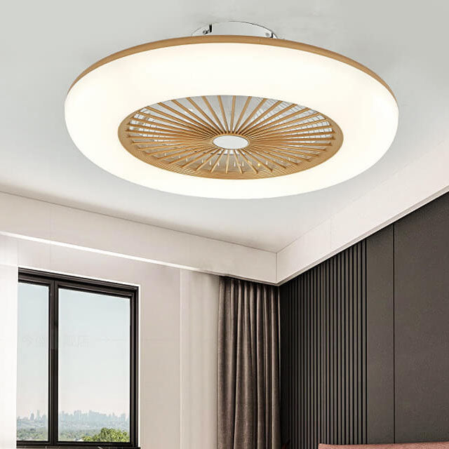 Modern Acrylic Ceiling Fan LED Semi-Flush Mount Lighting