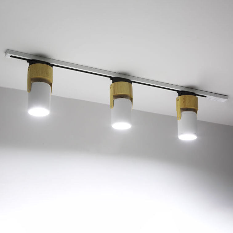 Modern Minimalist LED Track Light - 3-Light Flush Mount Ceiling Fixture for Living Room & Bedroom