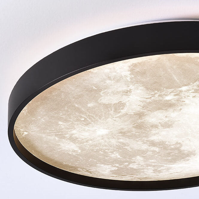 Modern Minimalist Moon LED Flush Mount Ceiling Light for Living Room