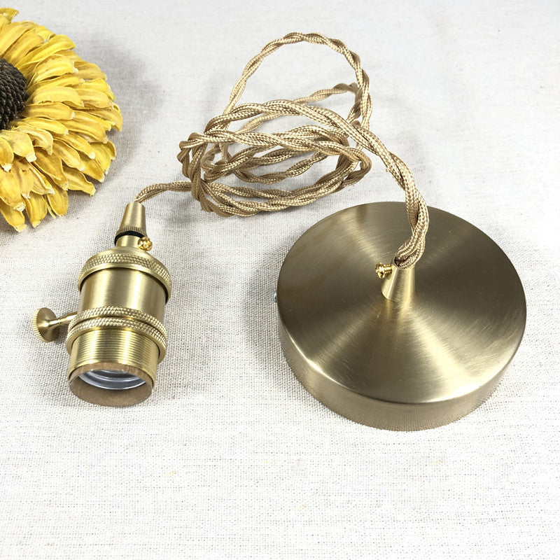 Vintage Lotus Leaf Brass Pendant Light - 1-Light Fixture for Living Room