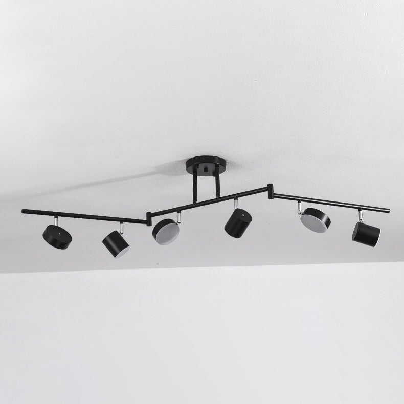Modern Rotating LED Semi-Flush Mount Ceiling Light