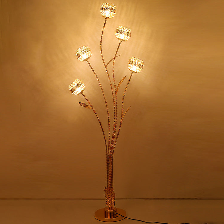 Modern Luxury Leaf Flower Globe Floor Lamp - 5-Light Iron Aluminum Design for Living Room  

Elevate your living space with this stunning modern luxury floor lamp, featuring a unique leaf flower globe design. Crafted from durable iron and aluminum, this 5