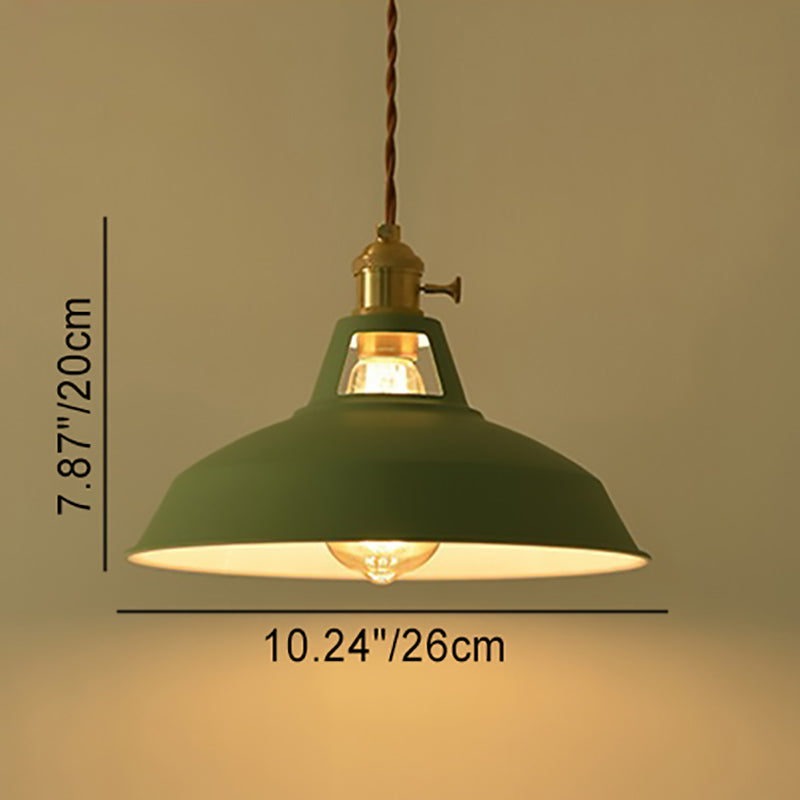 Contemporary Scandinavian Round Macaron Pendant Light - 1-Light for Living Room
