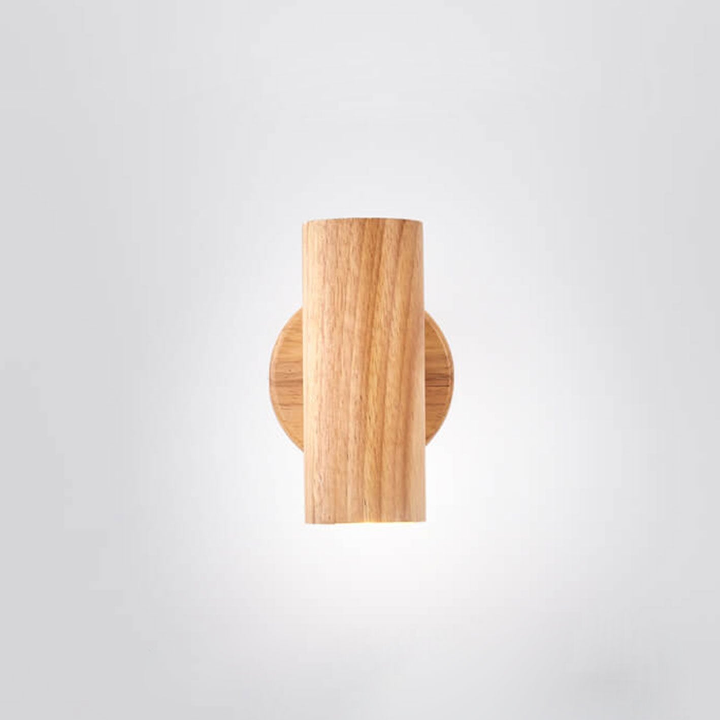 Modern Minimalist Wood Track Spotlight Wall Sconce Lamp - 1/2/3 Light Options