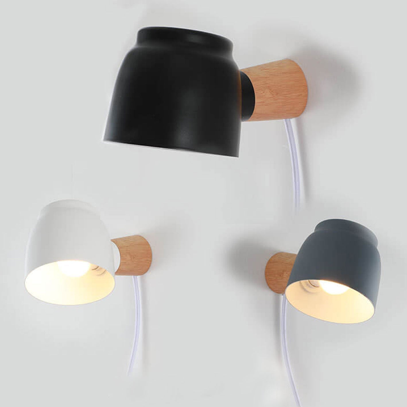 Nordic Minimalist Column Barrel Wall Sconce - 1-Light Rotatable Lamp