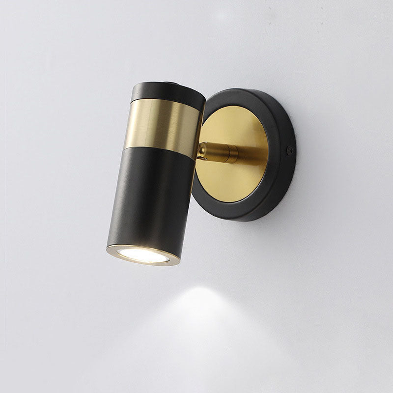 Modern Simplicity Cylindrical Spotlight 1-Light Reading Wall Sconce Lamp