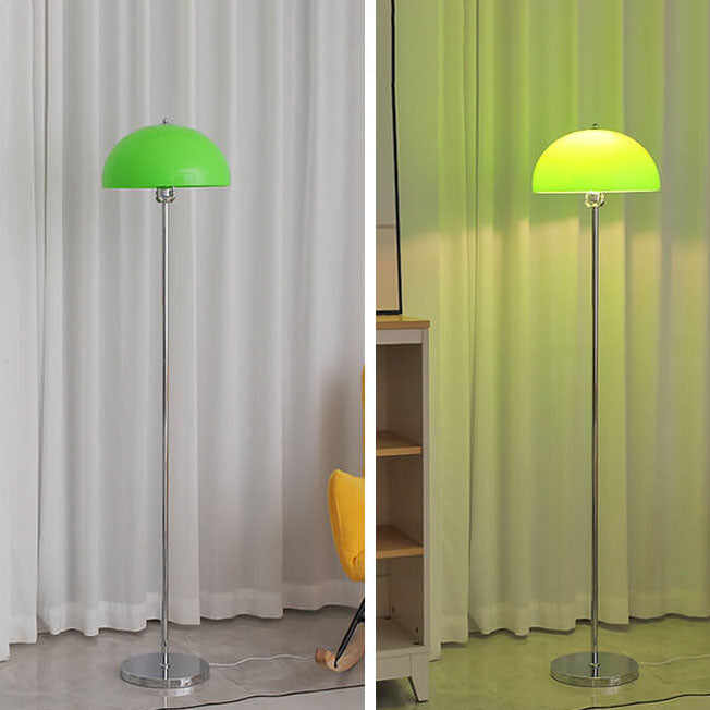 Nordic Vintage Acrylic Dome Floor Lamp - 1-Light Standing Design