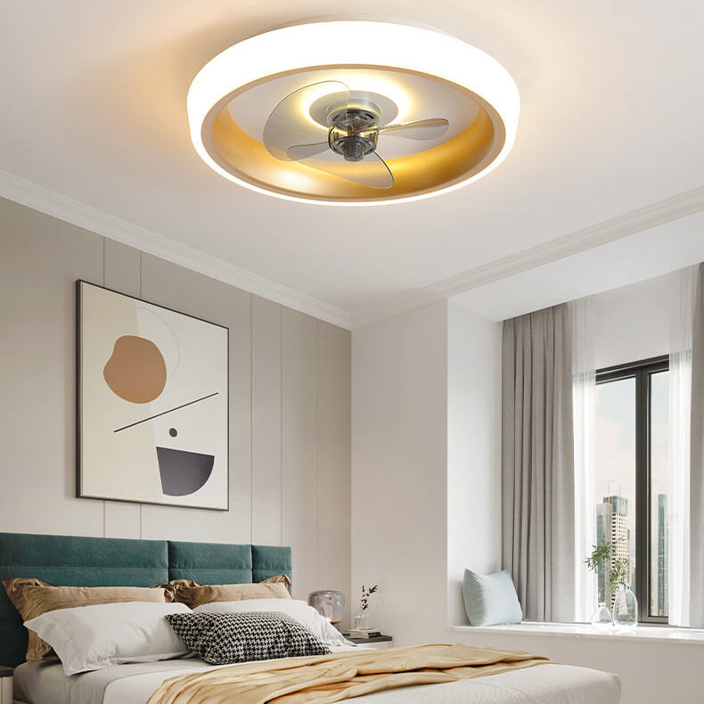 Modern Acrylic LED Ceiling Fan Light - Lightweight Flush Mount Fixture