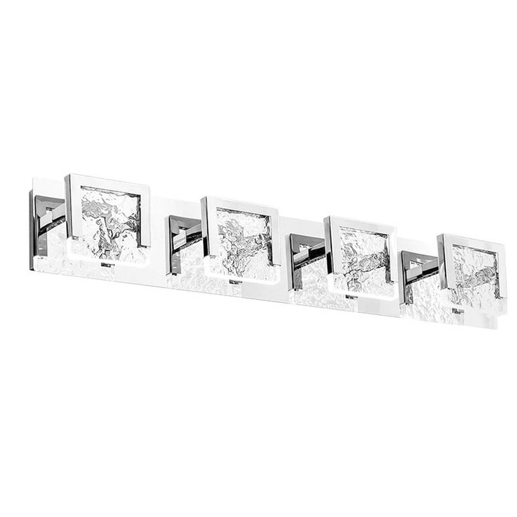 Minimalist Acrylic LED Vanity Wall Light - Glass Texture Mirror Fixture