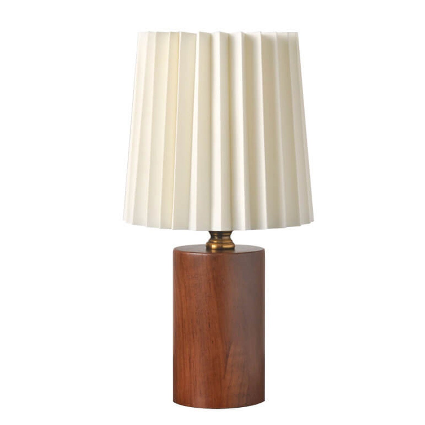 Vintage Korean Pleated Column Solid Wood Base 1-Light Table Lamp, Traditional Home Decor, Elegant Lighting Fixture, Rustic Accent Lamp, Asian-Inspired Table Lamp, Bedroom Nightstand Light, Vintage Interior Design, Handcrafted Wooden Lamp, Warm Ambient Lig