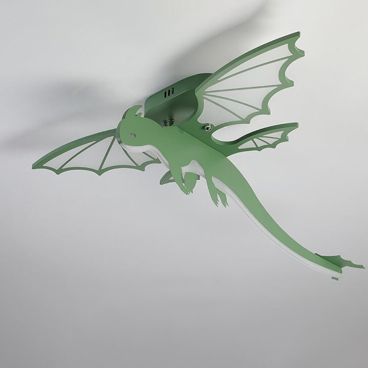 Contemporary Creative Acrylic Cartoon Dinosaur LED Semi-Flush Mount Ceiling Light for Kids Bedroom, Nursery, Playroom, Fun Lighting, Cute Dino Design, Adjustable Brightness, Modern Home Decor, Unique Children's Room Light Fixture