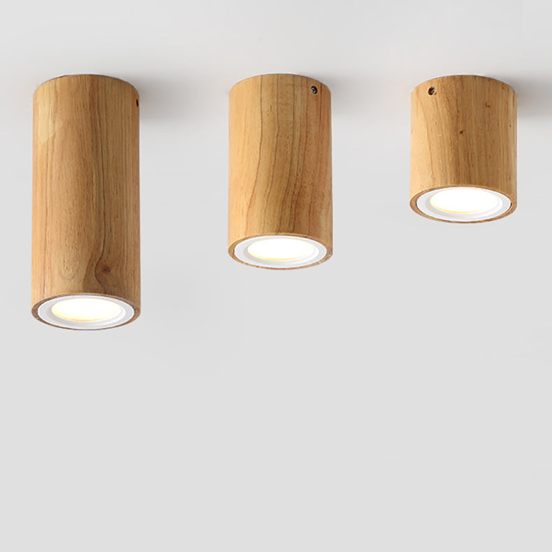 Nordic Creative Log Tube LED Flush Mount Ceiling Light