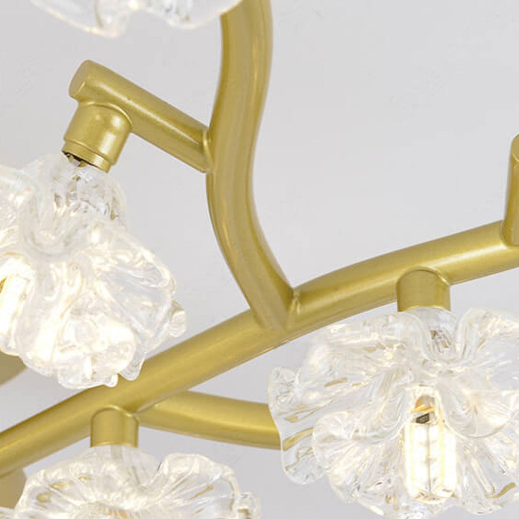 Nordic Creative Plum Blossom LED Semi-Flush Mount Ceiling Light
