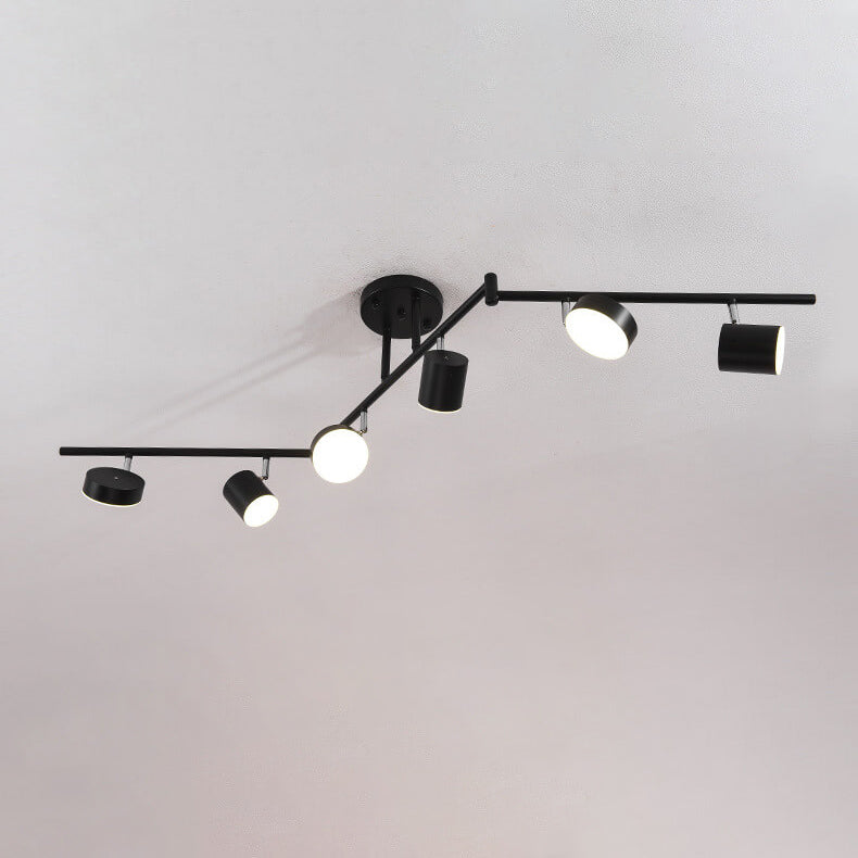 Modern Rotating LED Semi-Flush Mount Ceiling Light