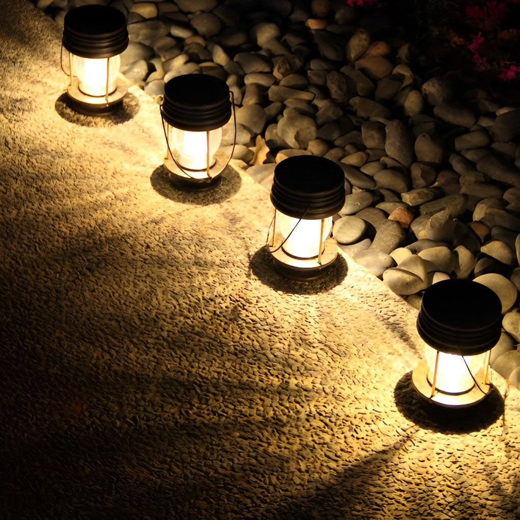 Retro Portable Waterproof LED Solar Outdoor Lights