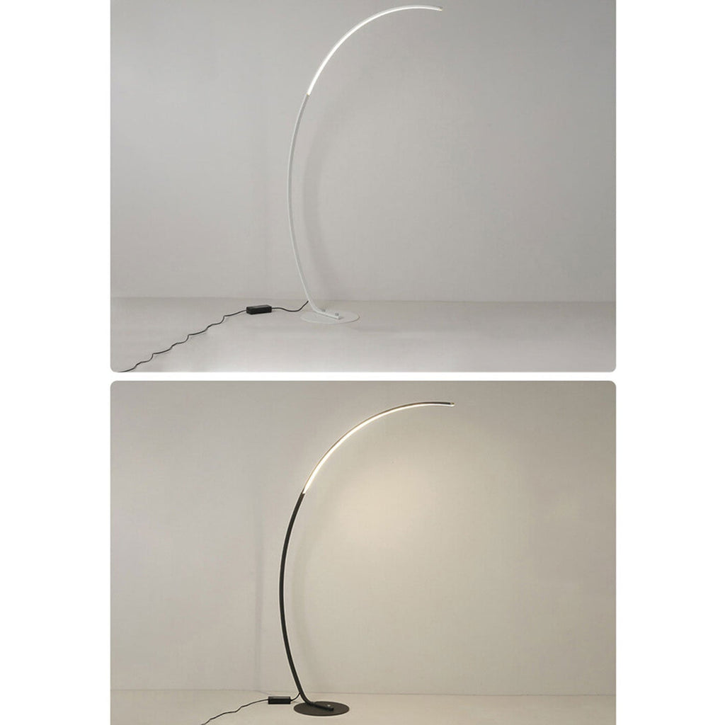Minimalist Curved Line LED Aluminum Floor Lamp