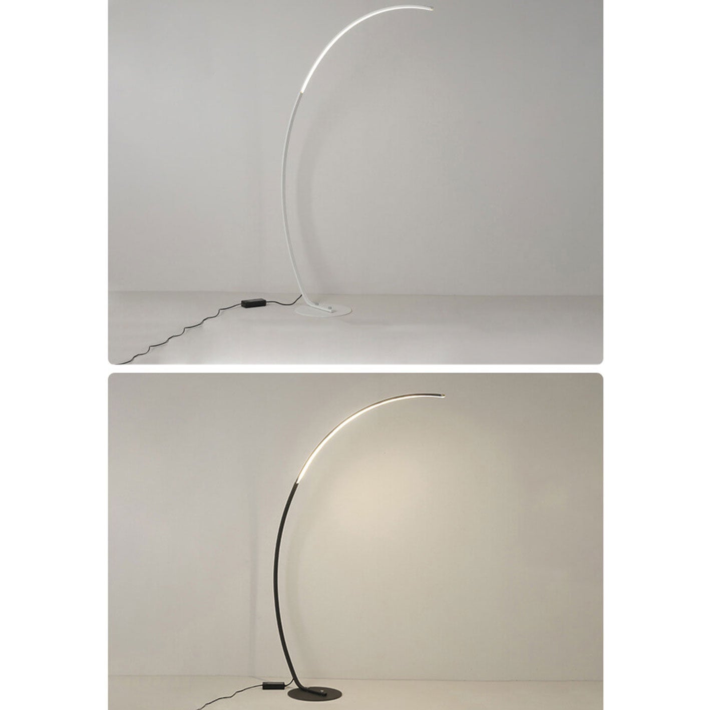 Minimalist Curved Line LED Aluminum Floor Lamp