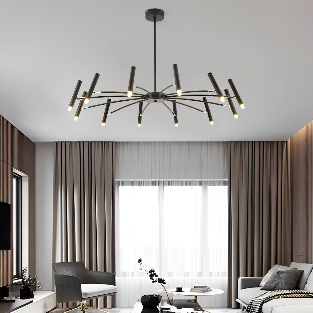 Adjustable Metal DIY Three-Step Dimming LED Chandelier