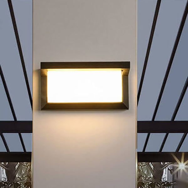 Modern Rectangular LED Outdoor Wall Sconce Waterproof Lamp