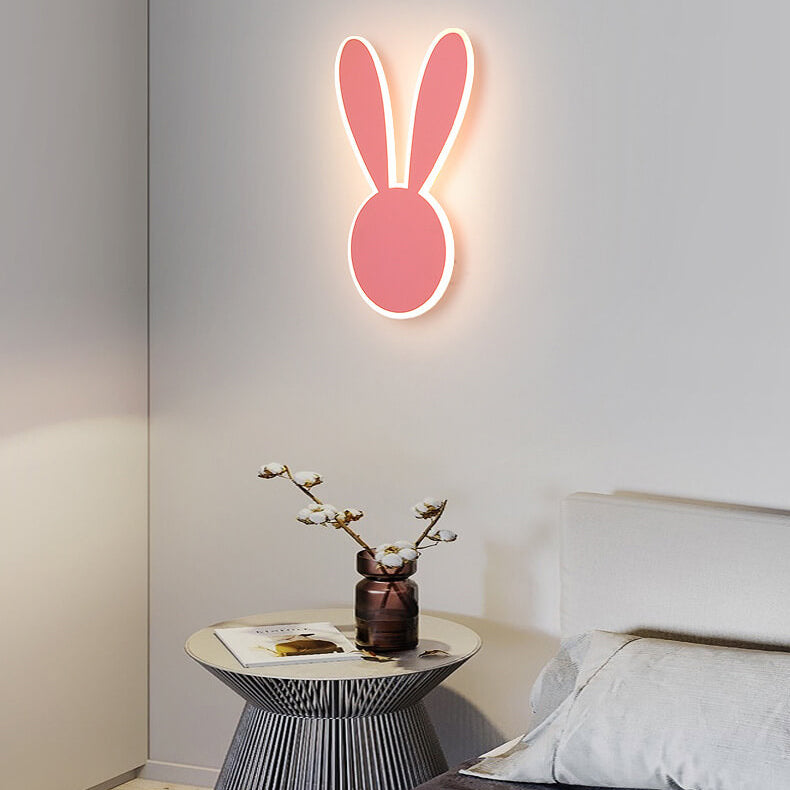 Cartoon Creative Mouse Rabbit LED Wall Sconce Lamp Cute Night Light Kids Room Decor Nursery Lighting Creative Wall Fixture Funny Animal Design Energy Efficient Light for Children's Bedroom Modern Home Décor Unique Gift Idea for Kids Fun Cartoon Character