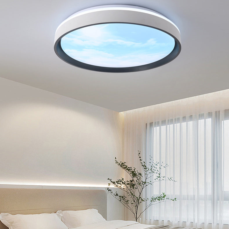 Modern Simplicity Iron Acrylic LED Ceiling Light - Round Square Rectangular Design for Living Room