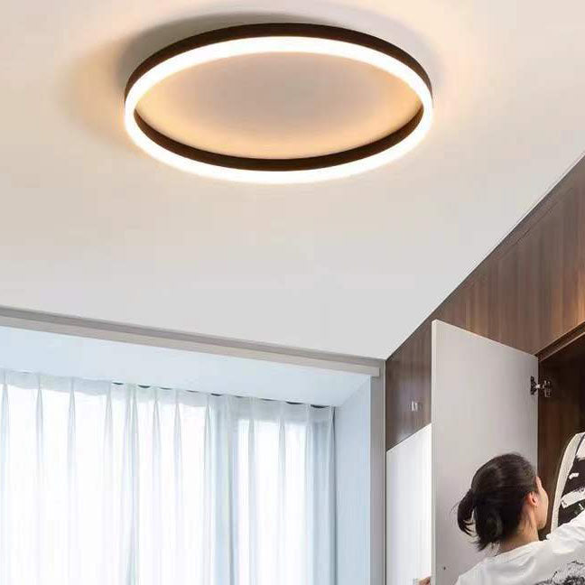 Nordic Minimalist Circle Ring LED Flush Mount Ceiling Light - Iron & Acrylic Design