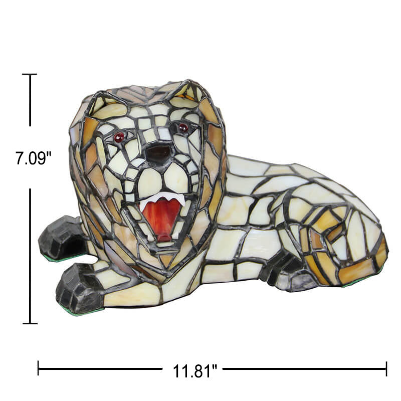 Tiffany Style Stained Glass Animal Table Lamp - Decorative 1-Light Illumination