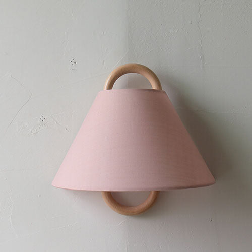 Modern Solid Wood Pleated Semi-Circle 1-Light Wall Sconce Lamp