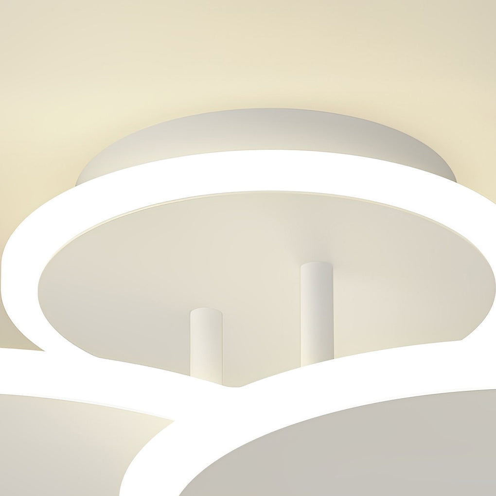 Nordic 2/3/6 Round Three Step Dimming LED Ceiling Light Fixture - Matte White Design